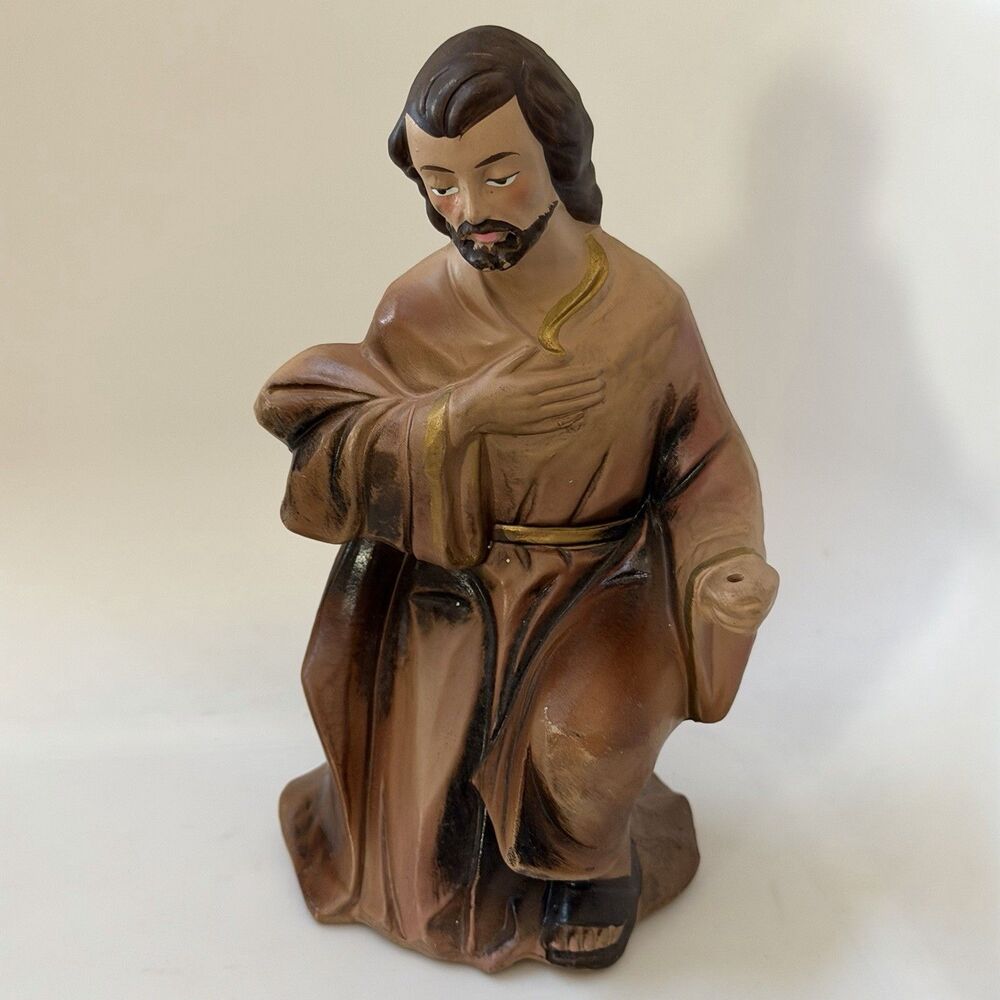 Vintage Japan Nativity Joseph Figurine 7 in Hand Painted Christmas Decor